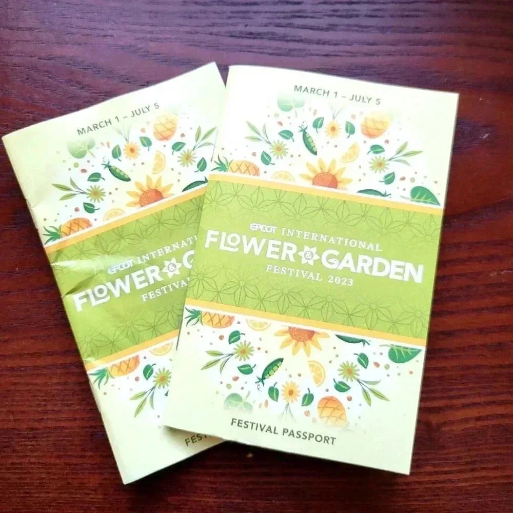 Disney EPCOT 2023 International Flower & Garden Festival Passport Lot of 2